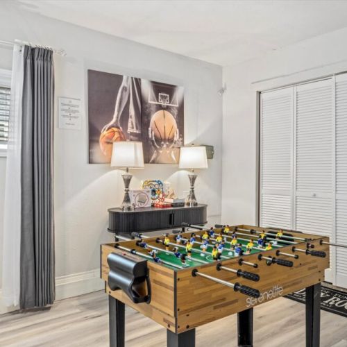 Challenge your friends to a foosball or ping pong tournament!