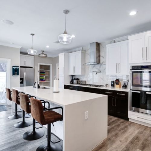 Brand New Chef's kitchen with everything you'll need to cook meals for the whole crowd