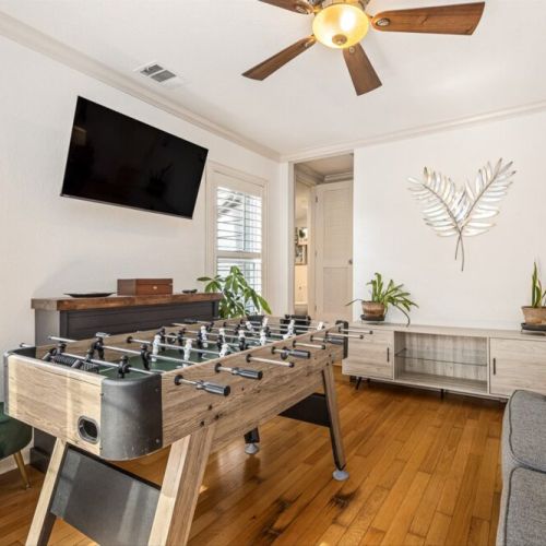 Bring everyone together for friendly foosball games for the perfect hangout!