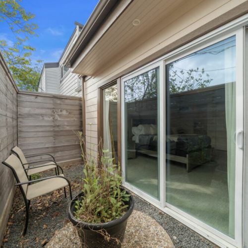 2nd bedroom private patio.