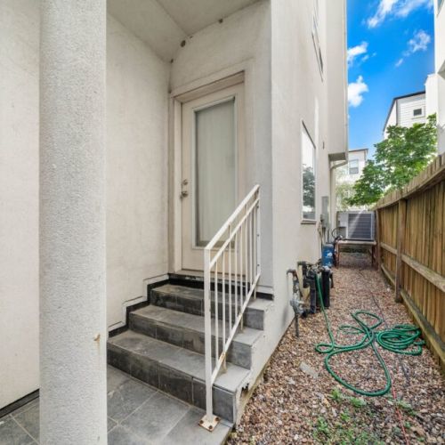 Small backyard area.