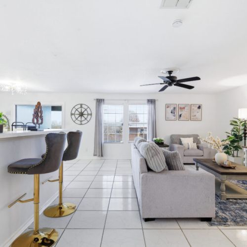 Flooded with natural light.