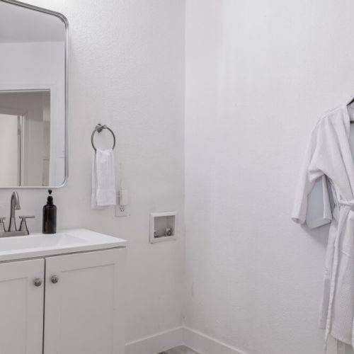 Bath robes included.