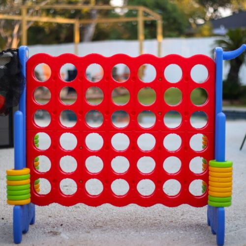 Bring some friendly competition outdoors with our oversized Connect 4 game.