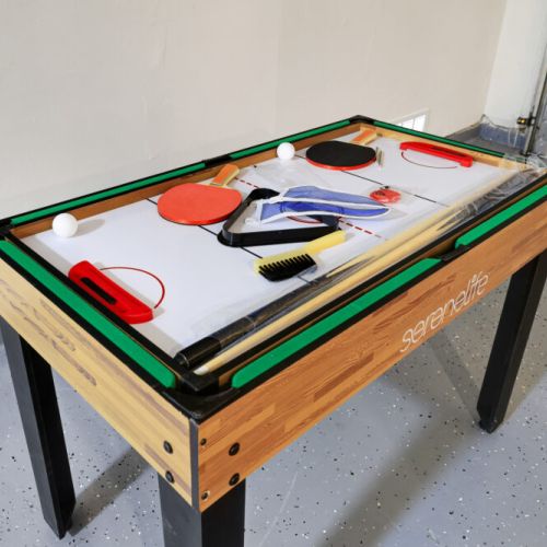 Enjoy with our multi game table (foosball + pool + ping pong + air hockey)