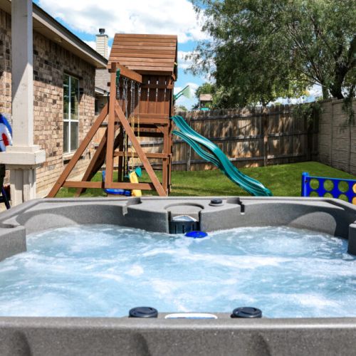 Enjoy our amazing private hut tub with your family and friends!