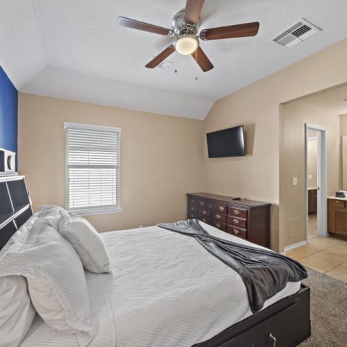 TVs included in all bedrooms.