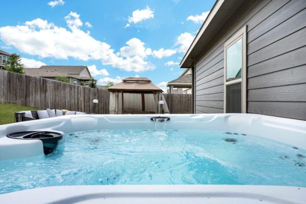Modern Hot Tub Escape | Yard BBQ Pets Games WiFi