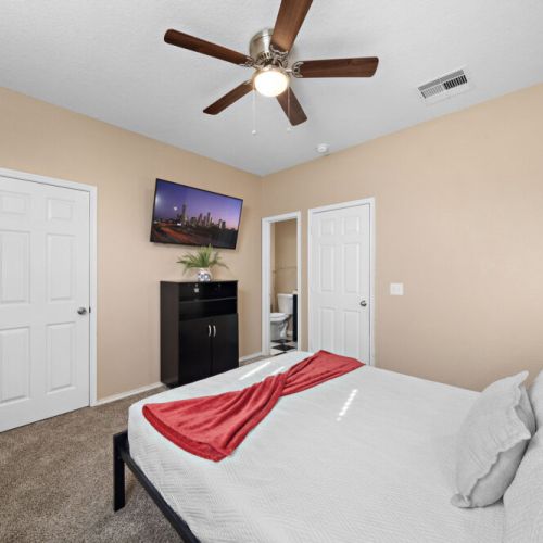 TVs included in all bedrooms.