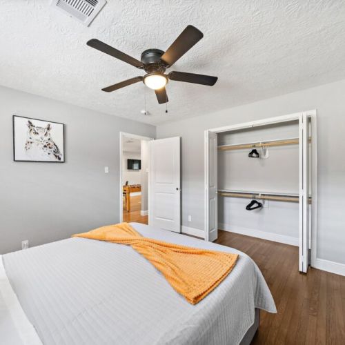 TVs are included in all bedrooms.