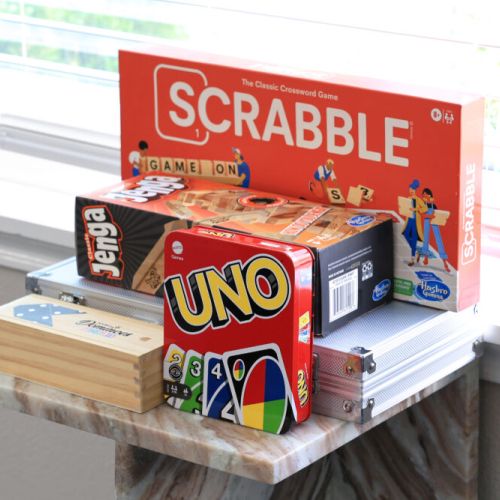 Board games and poker set to keep your friends and family entertained.