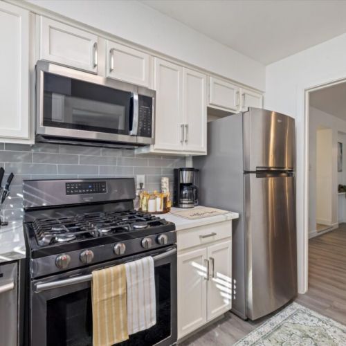 Stainless steel appliances.