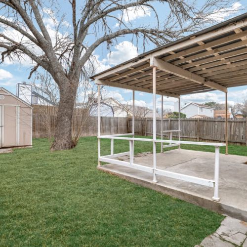 Backyard with plenty of space for your furry friends!