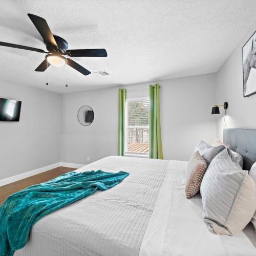 TVs are included in all bedrooms.