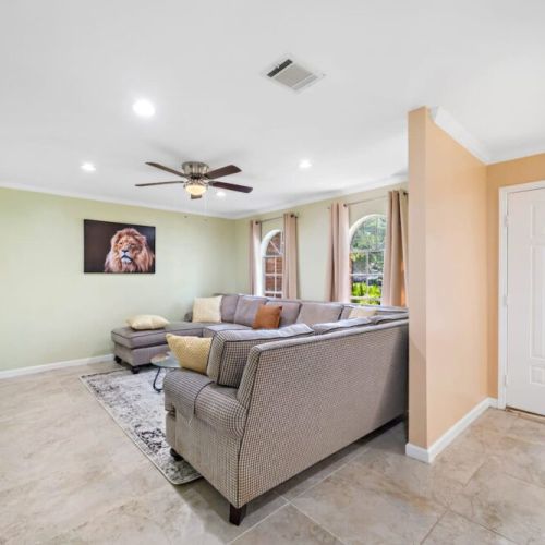 TV also included in family room.