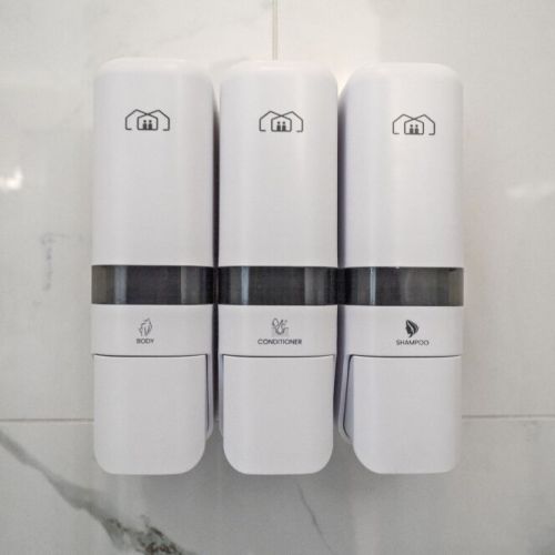 Shampoo, conditioner, body wash, and body soap included for maximum comfort.