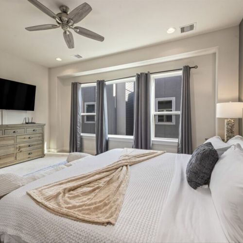 We include a smart TV and a full-length mirror