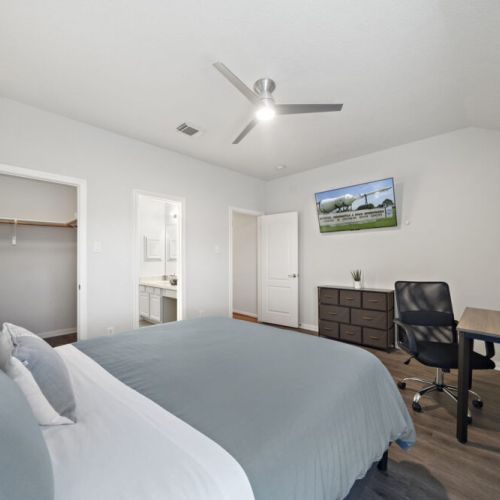TVs included in all bedrooms.