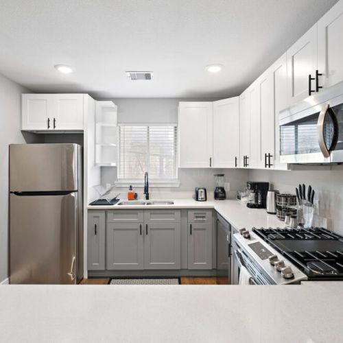 Stainless steel appliances.