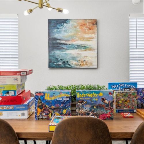 Plenty of board games to keep your friends and family entertained.