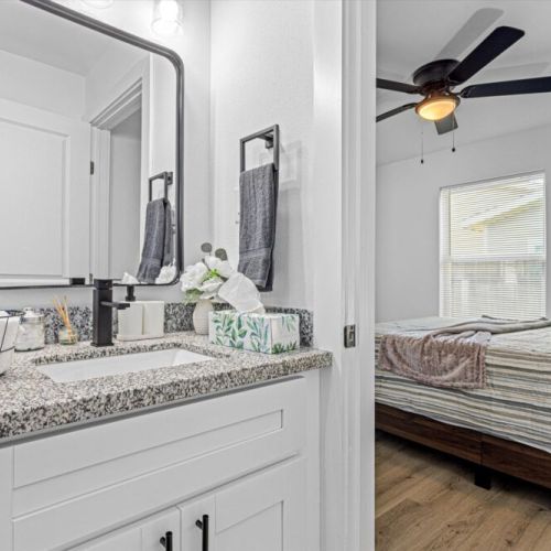 Bath robes and towels included.