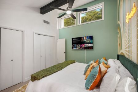 TVs and full-lenght mirrors included in all bedrooms.