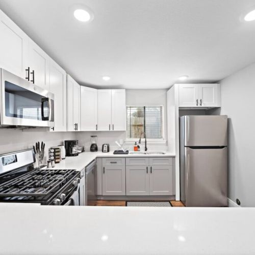 Stainless steel appliances.