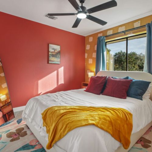 Stylish 3rd bedroom with king size bed