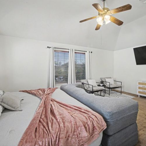 Adorned with high-quality linens.