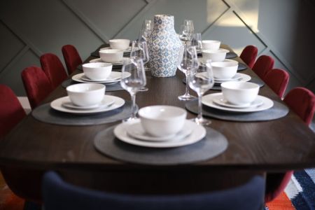 Plates and wine glasses!