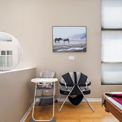 Highchair and bassinet included for your family convenience.