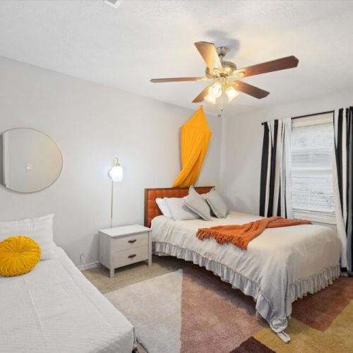 We also include a twin size foldable bed.