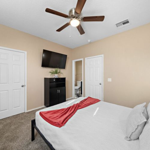 TVs included in all bedrooms.