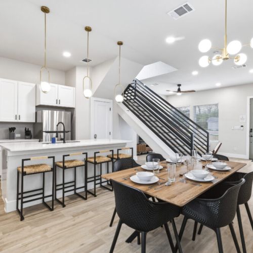 Enjoy the luminosity of the dining area.