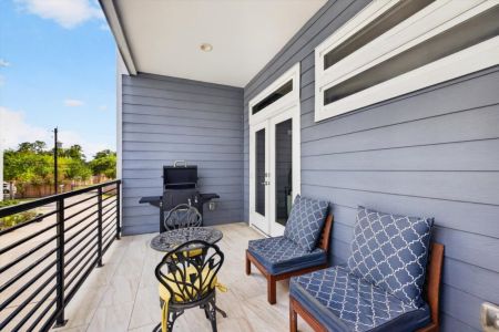 Start your day with a fresh cup of coffee and great conversation in this cozy balcony corner.
 Later, take advantage of the private BBQ setup to whip up delicious al fresco meals and dine under the stars.