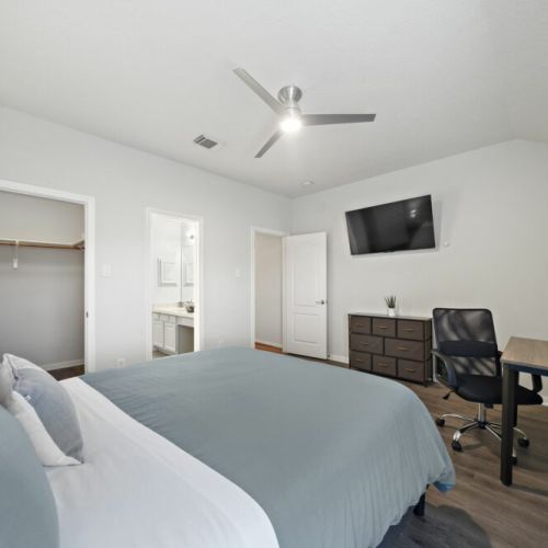 TVs included in all bedrooms.
