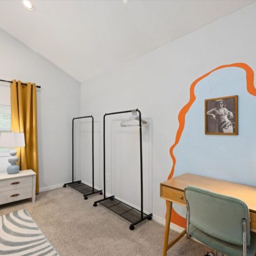 Do you need to finish some work? No problem, we got you covered! We include a wooden desk and a chair.