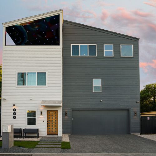 Brightly lit and full of character, this entrance sets the tone for what’s inside