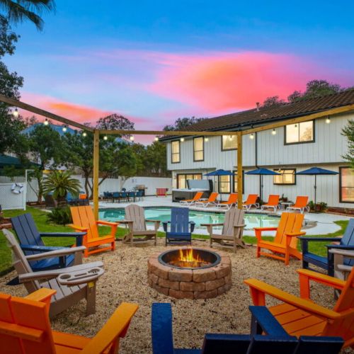 Gather around the inviting firepit for a warm and cozy experience, perfect for sharing stories and creating lasting memories.