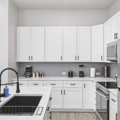 Stainless steel appliances.