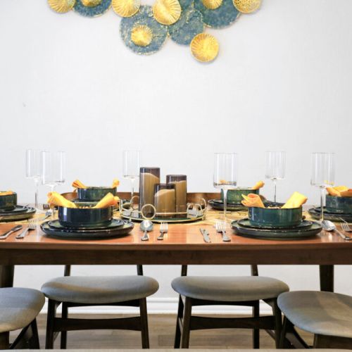 Enjoy a dining area full of natural light.