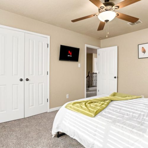TVs included in all bedrooms.