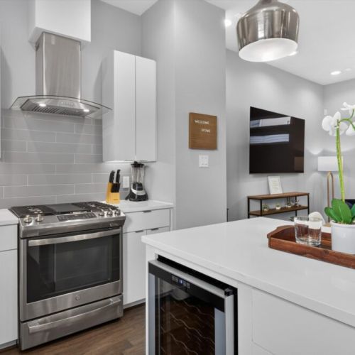 Stainless steel appliances.