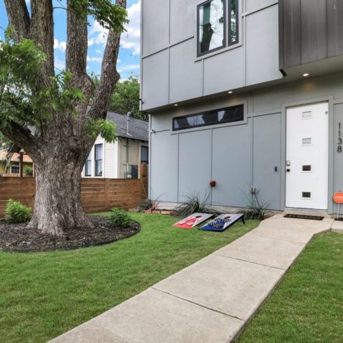 Spacious front yard for your furry friends