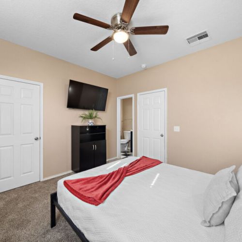 TVs included in all bedrooms.
