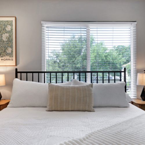 Decorated with high-quality linens.