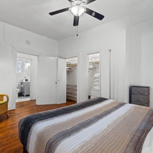 A spacious closet where you can fit all your luggage.