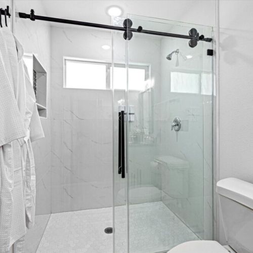 Bathroom is fully stocked with all you need. Makeup pads and q-tips included.
