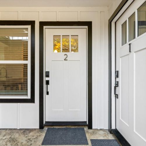 The front door of our lovely apartment.