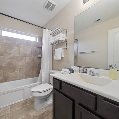 3rd full bathroom is fully stocked with all you need.